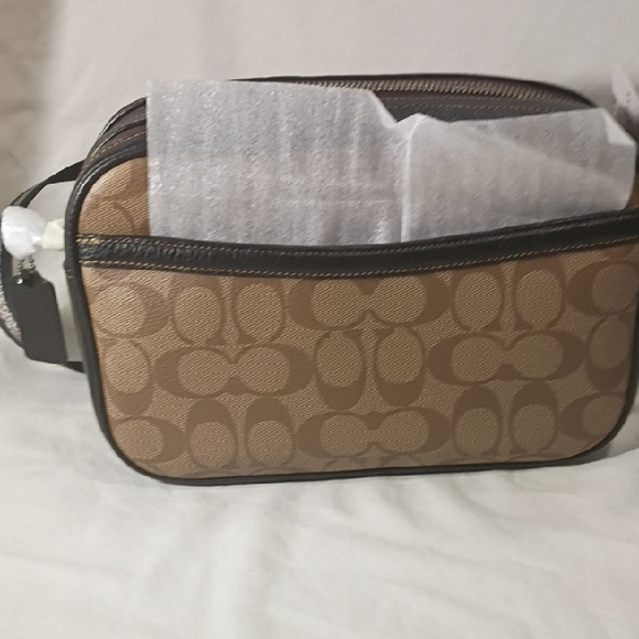 Coach Brown Signature Canvas Toiletry Pouch with Star Wars Patches - Picture 6 of 8